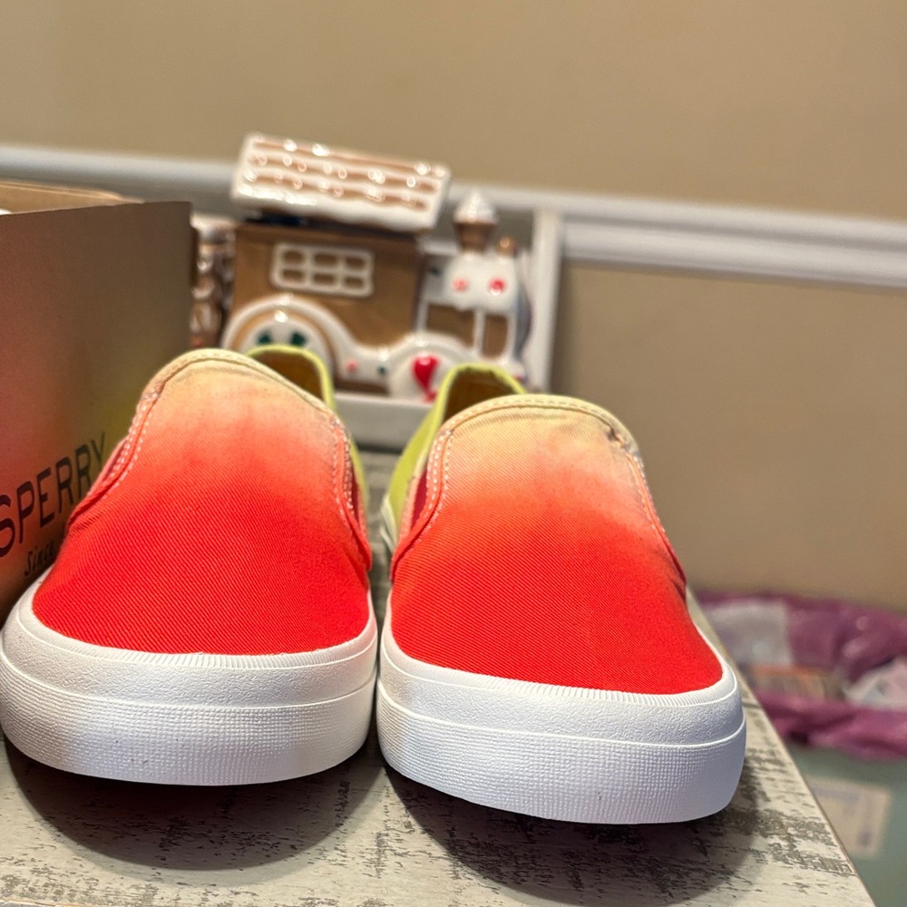 Sperry Kids' Orange and Yellow Slip-On Sneakers